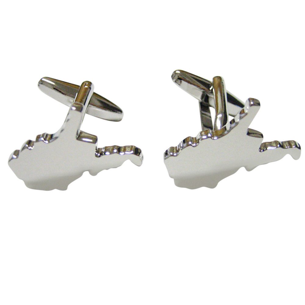 West Virginia State Map Shape Cufflinks